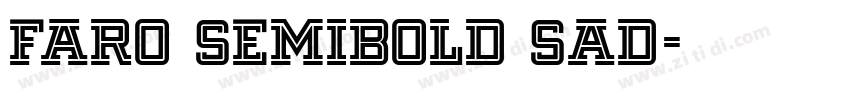 Faro SemiBold Sad下载字体转换